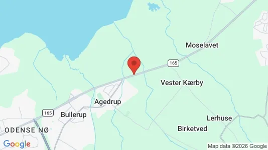 Huse til salg i Agedrup - kort over placeringen
