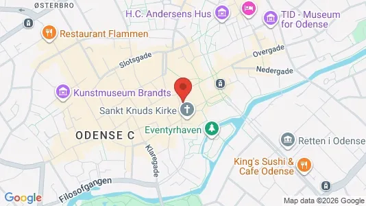 Lejligheder til leje i Odense C - kort over placeringen