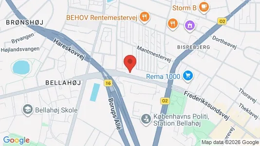Lejligheder til leje i København NV - kort over placeringen