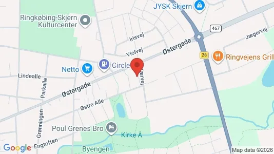 Lejligheder til leje i Skjern - kort over placeringen