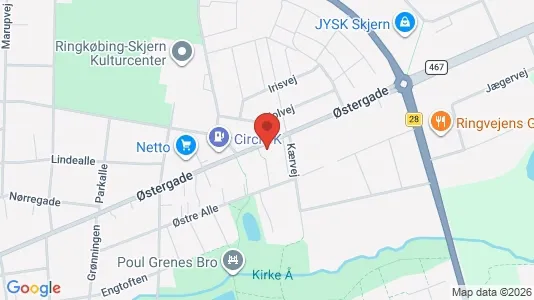 Lejligheder til leje i Skjern - kort over placeringen