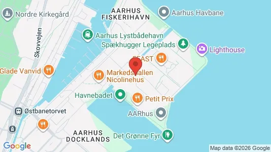 Lejligheder til leje i Århus C - kort over placeringen
