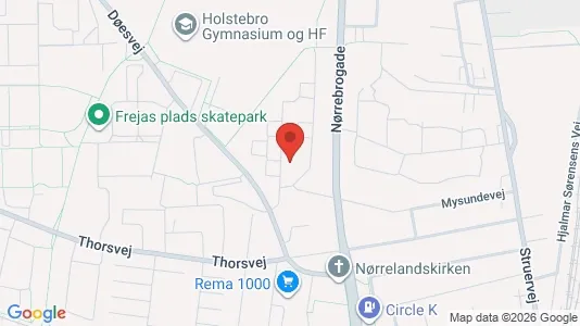 Lejligheder til leje i Holstebro - kort over placeringen