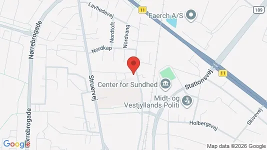 Lejligheder til leje i Holstebro - kort over placeringen