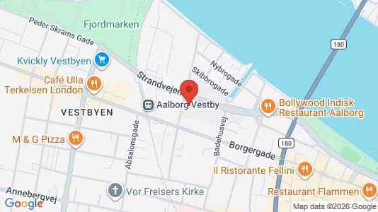Lejligheder til leje i Aalborg Centrum - kort over placeringen