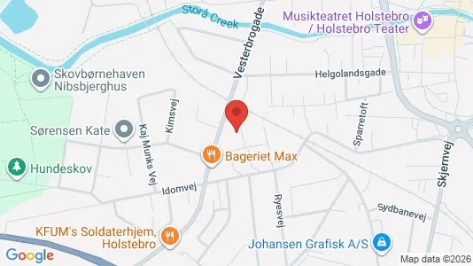 Lejligheder til leje i Holstebro - kort over placeringen