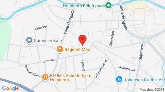Lejligheder til leje i Holstebro - kort over placeringen