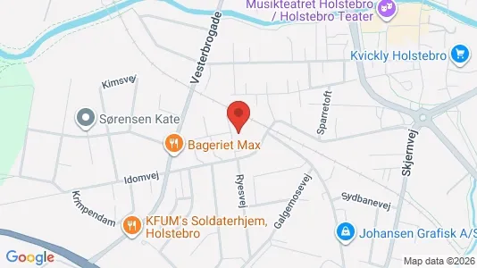 Lejligheder til leje i Holstebro - kort over placeringen