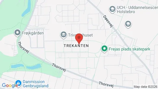 Lejligheder til leje i Holstebro - kort over placeringen