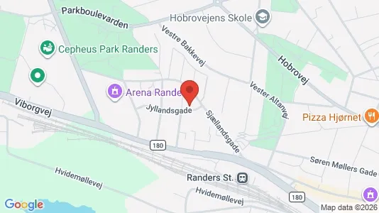 Lejligheder til leje i Randers C - kort over placeringen