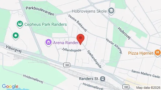 Lejligheder til leje i Randers C - kort over placeringen
