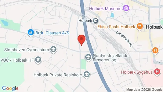 Lejligheder til leje i Holbæk - kort over placeringen
