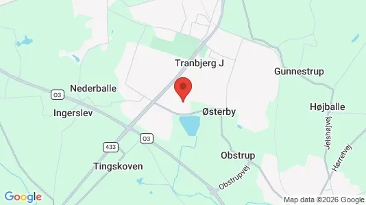 Huse til salg i Tranbjerg J - kort over placeringen