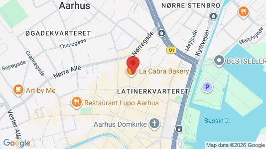 Lejligheder til leje i Århus C - kort over placeringen