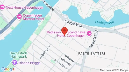 Lejligheder til salg i København S - kort over placeringen