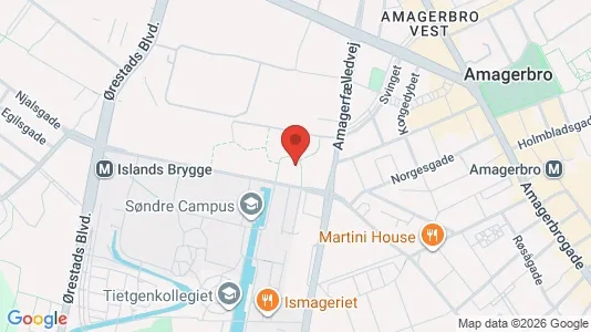 Lejligheder til leje i København S - kort over placeringen