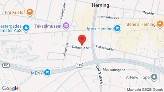 Lejligheder til leje i Herning - kort over placeringen