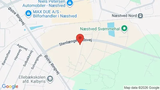 Lejligheder til leje i Næstved - kort over placeringen