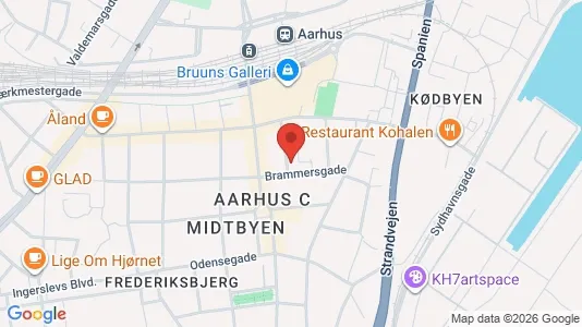 Lejligheder til leje i Århus C - kort over placeringen