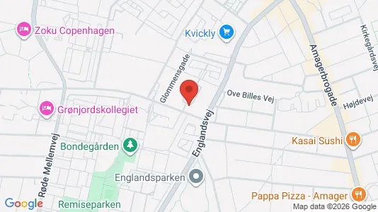 Lejligheder til salg i København S - kort over placeringen