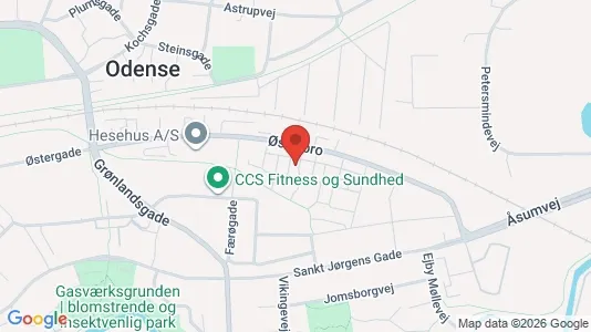 Lejligheder til leje i Odense C - kort over placeringen