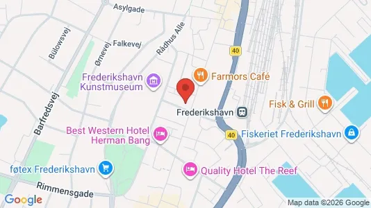 Lejligheder til leje i Frederikshavn - kort over placeringen