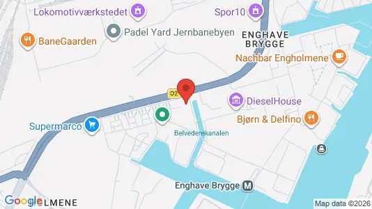 Lejligheder til leje i København SV - kort over placeringen