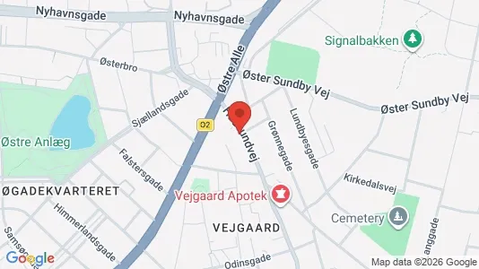 Lejligheder til salg i Aalborg Centrum - kort over placeringen