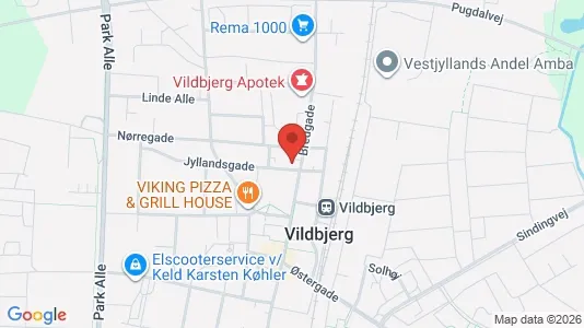 Lejligheder til leje i Vildbjerg - kort over placeringen