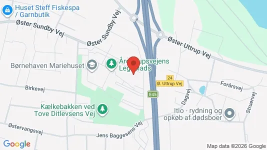 Lejligheder til salg i Aalborg Centrum - kort over placeringen