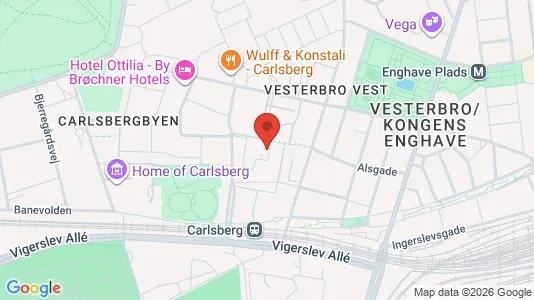 Lejligheder til salg i Vesterbro - kort over placeringen