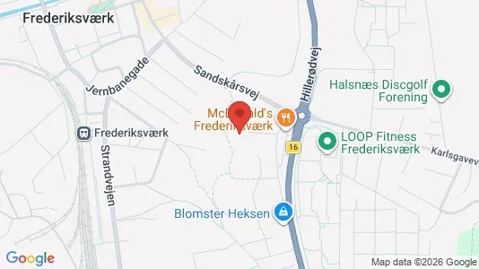 Lejligheder til salg i Frederiksværk - kort over placeringen