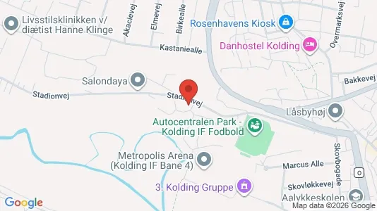 Lejligheder til leje i Kolding - kort over placeringen
