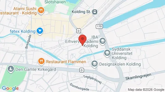 Lejligheder til leje i Kolding - kort over placeringen