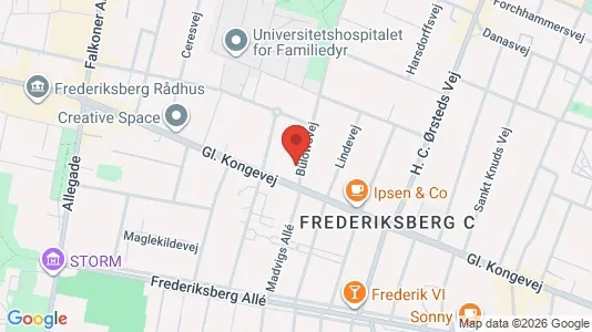 Lejligheder til leje i Frederiksberg C - kort over placeringen