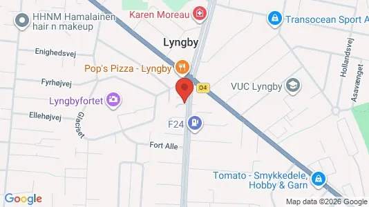 Lejligheder til salg i Kongens Lyngby - kort over placeringen