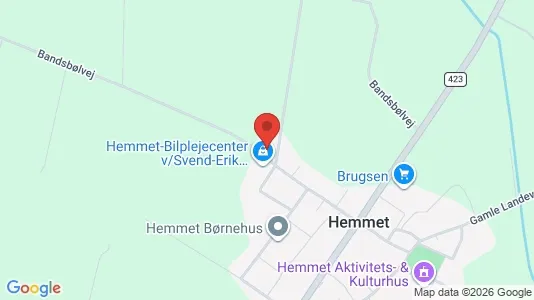 Lejligheder til leje i Hemmet - kort over placeringen
