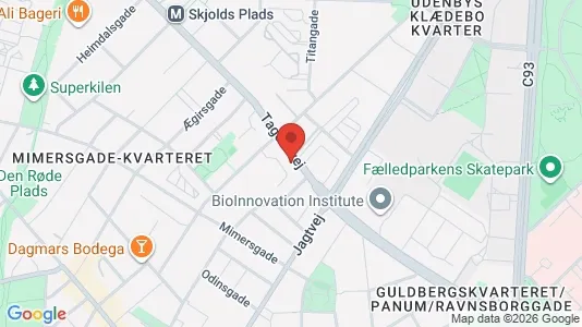 Lejligheder til leje i Nørrebro - kort over placeringen