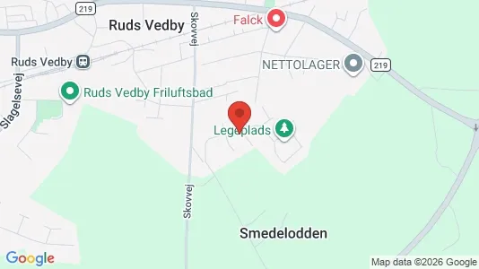 Lejligheder til leje i Ruds Vedby - kort over placeringen