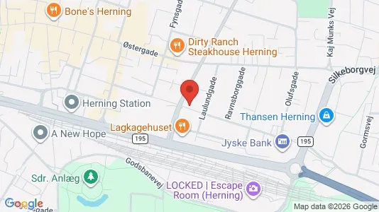 Lejligheder til salg i Herning - kort over placeringen