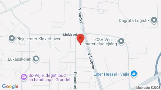Lejligheder til leje i Vejle Centrum - kort over placeringen