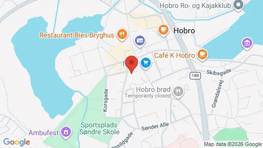 Lejligheder til leje i Hobro - kort over placeringen