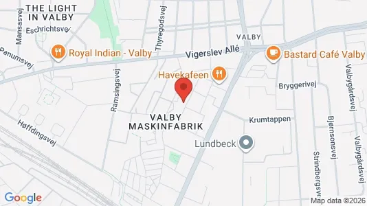 Lejligheder til leje i Valby - kort over placeringen