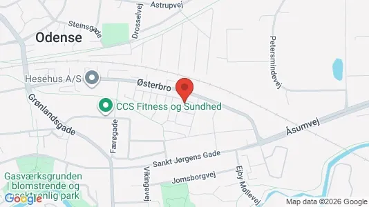 Lejligheder til leje i Odense C - kort over placeringen