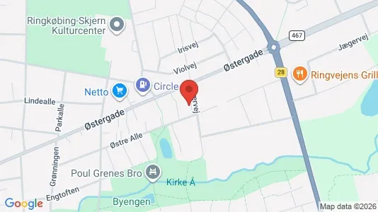 Lejligheder til leje i Skjern - kort over placeringen