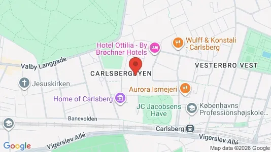 Lejligheder til leje i Vesterbro - kort over placeringen