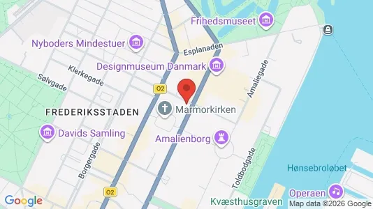 Lejligheder til salg i København K - kort over placeringen