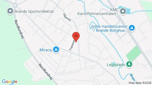 Lejligheder til salg i Brande - kort over placeringen