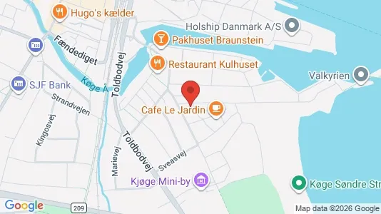 Lejligheder til leje i Køge - kort over placeringen