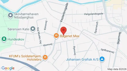 Lejligheder til leje i Holstebro - kort over placeringen
